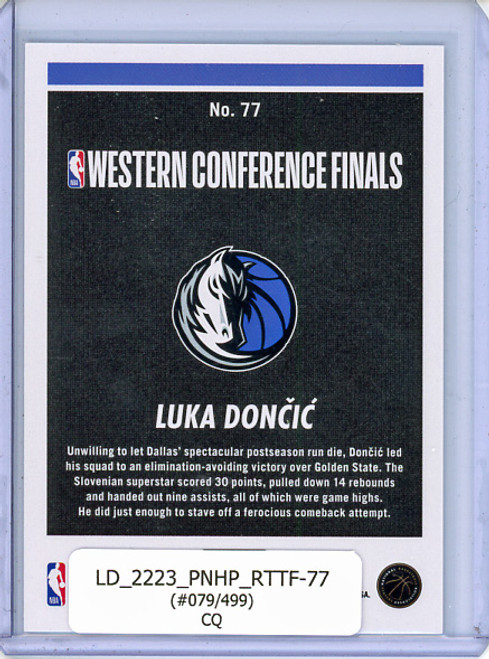 Luka Doncic 2022-23 Hoops, Road to the Finals #77 Conference Finals (#079/499) (CQ)
