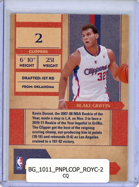 Blake Griffin 2010-11 Playoff Contenders Patches, Rookie of the Year Contenders #2 (CQ)