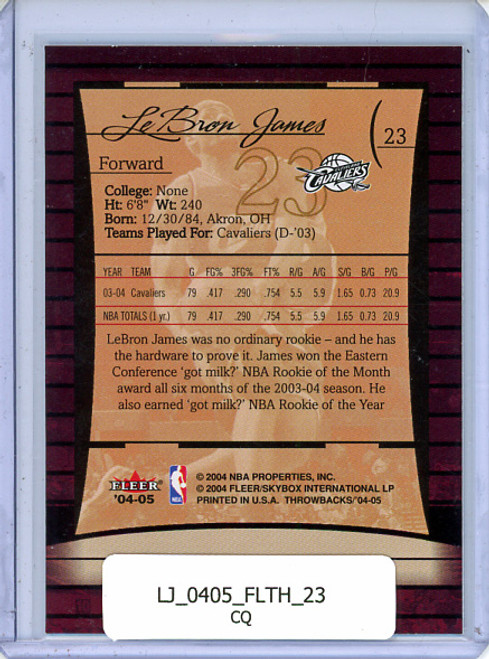 LeBron James 2004-05 Throwbacks #23 (CQ)