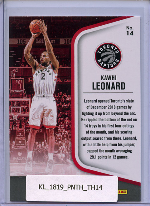 Kawhi Leonard 2018-19 Threads, Threedom! #14