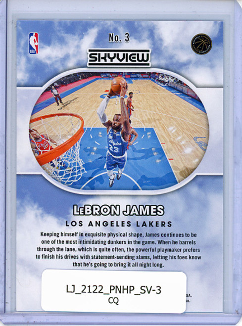 LeBron James 2021-22 Hoops, Skyview #3 (CQ)