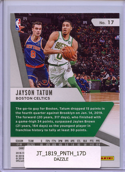 Jayson Tatum 2018-19 Threads #17 Dazzle