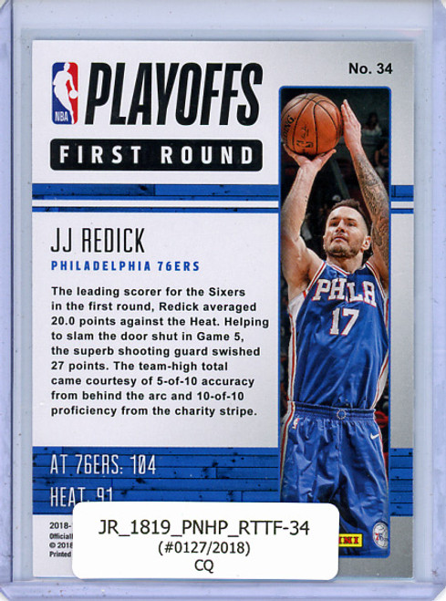 JJ Redick 2018-19 Hoops, Road to the Finals #34 First Round (#0127/2018) (CQ)