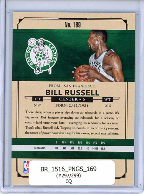 Bill Russell 2015-16 Gold Standard #169 (#297/299) (CQ)