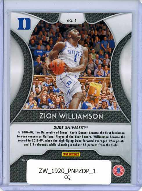 Zion Williamson 2019-20 Prizm Draft Picks #1 (CQ)