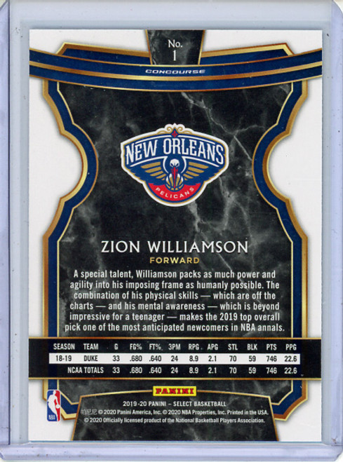 Zion Williamson 2019-20 Select #1 Concourse (1) (CQ)