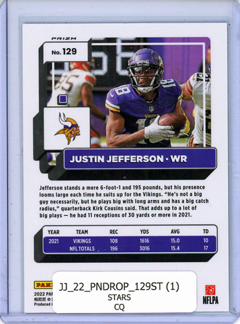 Justin Jefferson 2022 Donruss Optic #129 Stars (1) (CQ)