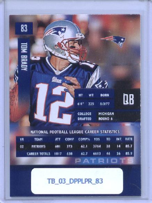 Tom Brady 2003 Playoff Prestige #83