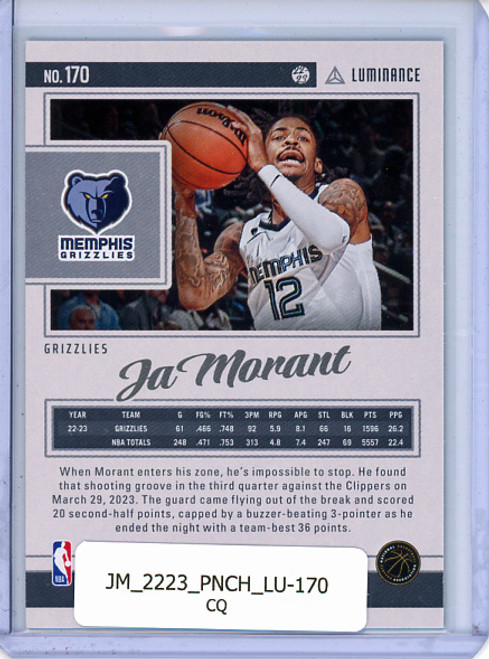 Ja Morant 2022-23 Chronicles, Luminance #170 (CQ)