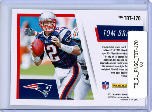 Tom Brady 2021 Score, Tom Brady TD Tribute #TBT-170 (CQ)