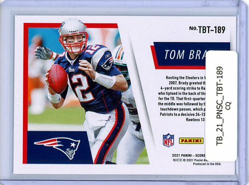 Tom Brady 2021 Score, Tom Brady TD Tribute #TBT-189 (CQ)