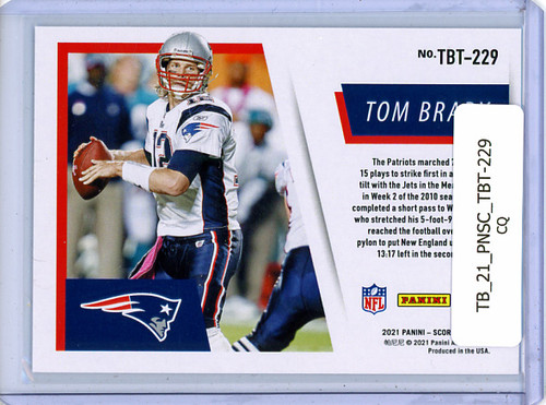 Tom Brady 2021 Score, Tom Brady TD Tribute #TBT-229 (CQ)