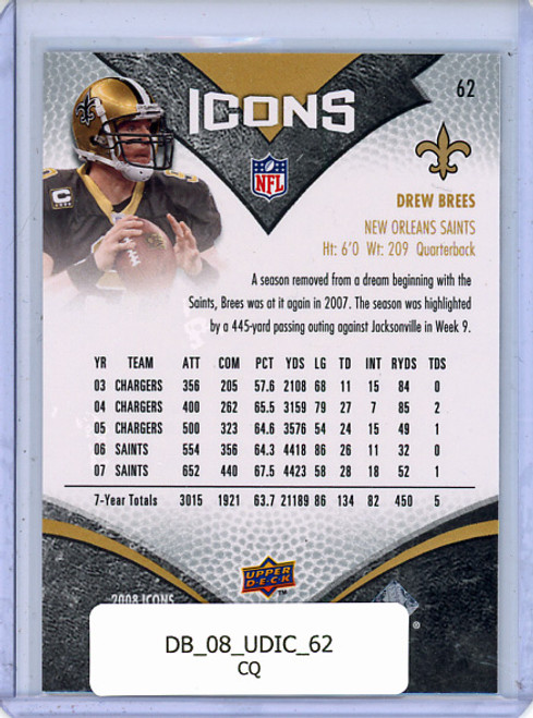 Drew Brees 2008 UD Icons #62 (CQ)