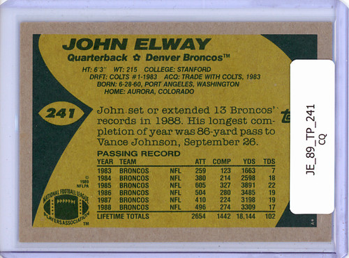 John Elway 1989 Topps #241 (CQ)