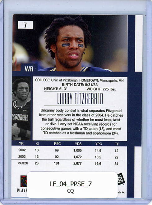 Larry Fitzgerald 2004 Press Pass SE #7 (CQ)