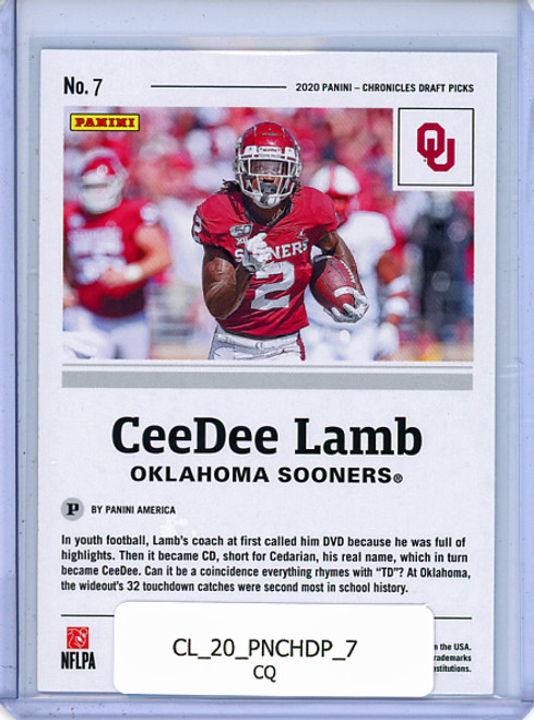 CeeDee Lamb 2020 Chronicles Draft Picks #7 (CQ)