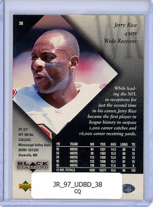 Jerry Rice 1997 Black Diamond #38 (CQ)