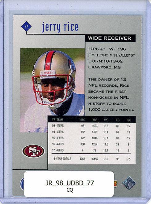 Jerry Rice 1998 Black Diamond #77 (CQ)