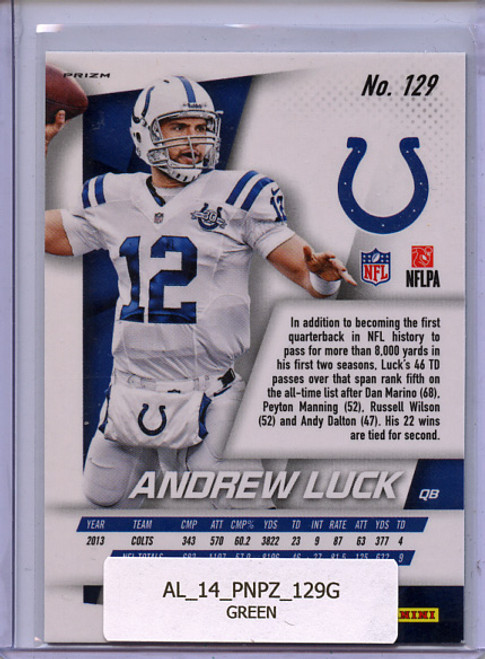 Andrew Luck 2014 Prizm #129 Green