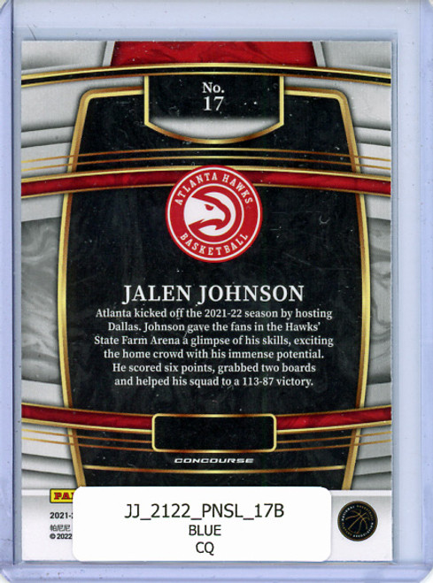 Jalen Johnson 2021-22 Select #17 Concourse Blue (CQ)