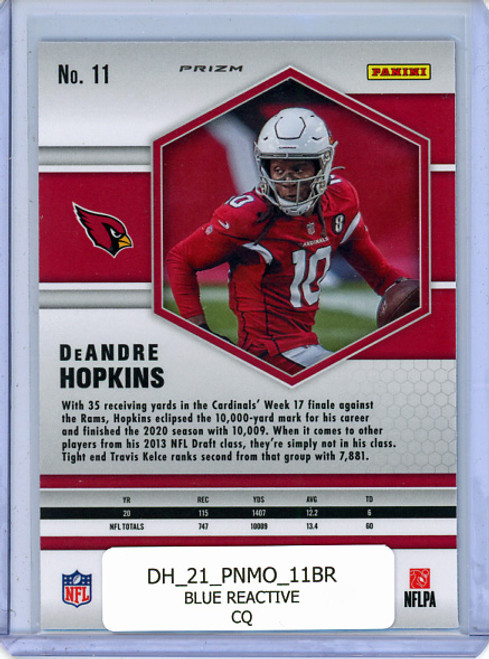 DeAndre Hopkins 2021 Mosaic #11 Blue Reactive (CQ)