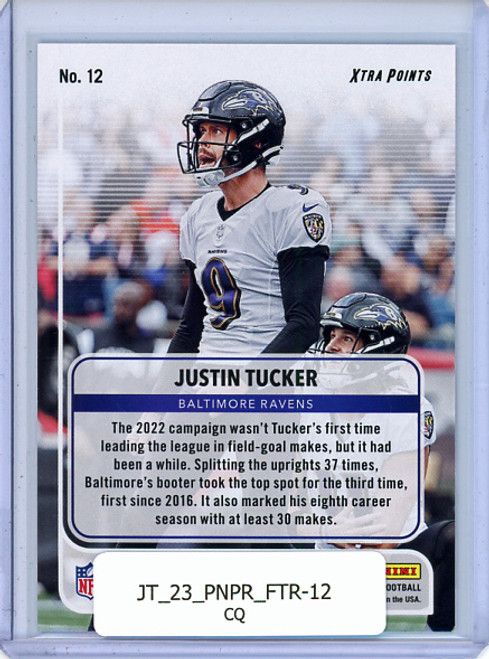 Justin Tucker 2023 Prestige, For The Record #12 (CQ)