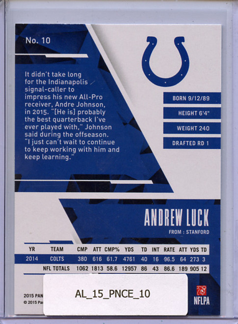 Andrew Luck 2015 Certified #10