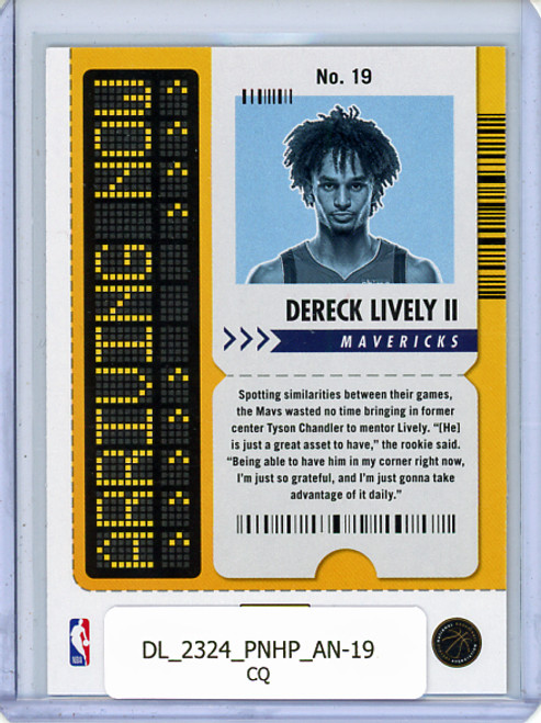Dereck Lively II 2023-24 Hoops, Arriving Now #19 (CQ)