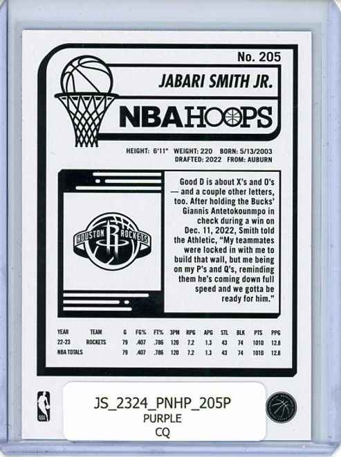 Jabari Smith Jr. 2023-24 Hoops #205 Purple (CQ)