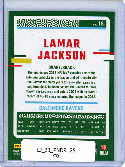 Lamar Jackson 2023 Donruss #18 (CQ)