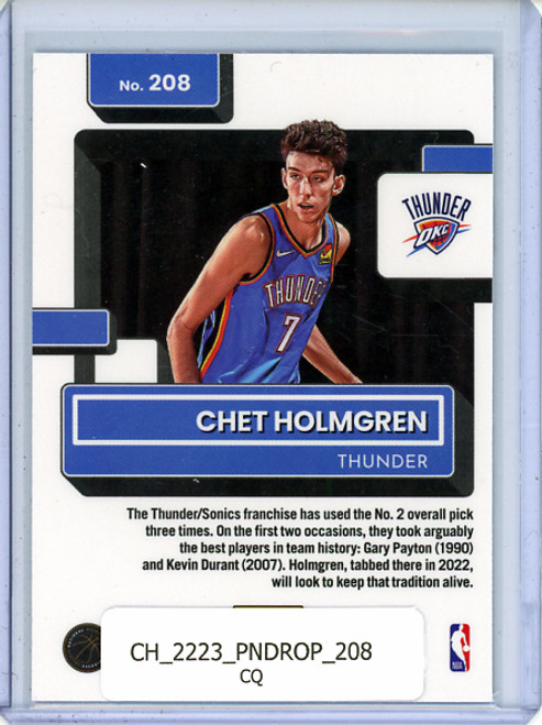 Chet Holmgren 2022-23 Donruss Optic #208 (CQ)