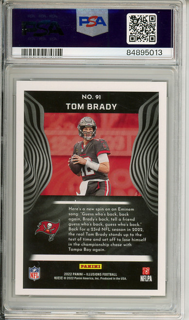 Tom Brady 2022 Illusions #91 Trophy Collection Bronze (#031/499) PSA 10 Gem Mint (#84895013) (CQ)