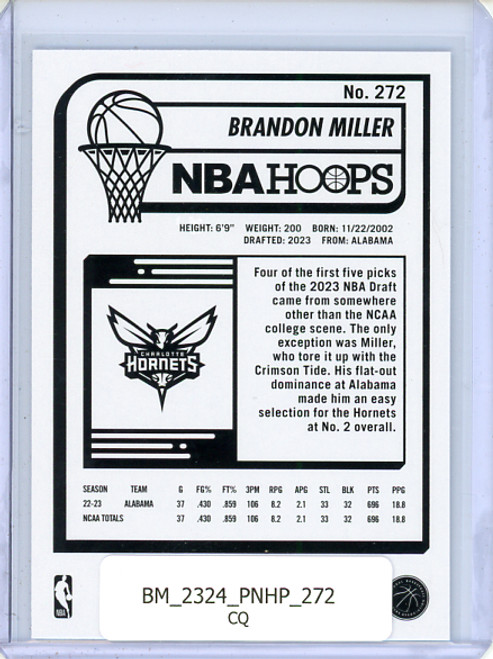 Brandon Miller 2023-24 Hoops #272 (CQ)