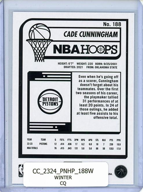Cade Cunningham 2023-24 Hoops #188 Winter (CQ)