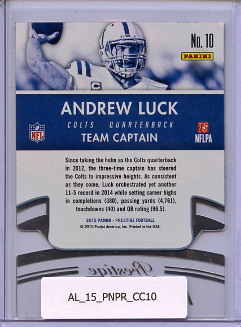 Andrew Luck 2015 Prestige, Captains Collection #10