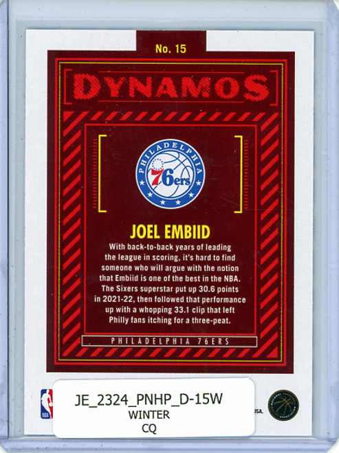 Joel Embiid 2023-24 Hoops, Dynamos #15 Winter (CQ)