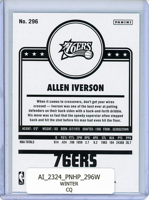 Allen Iverson 2023-24 Hoops #296 Tribute Winter (CQ)