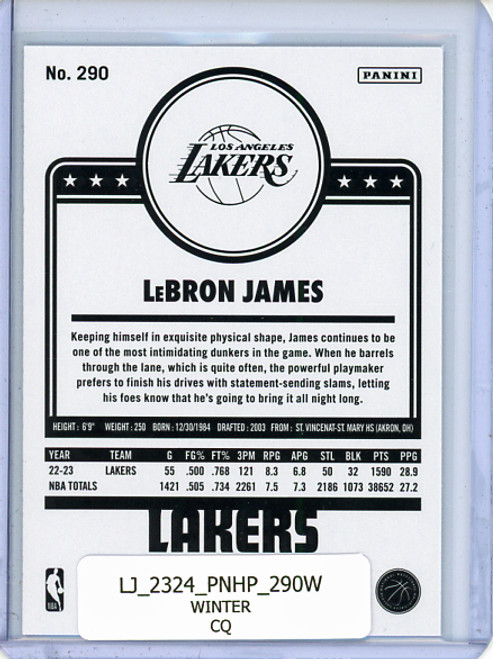 LeBron James 2023-24 Hoops #290 Tribute Winter (CQ)