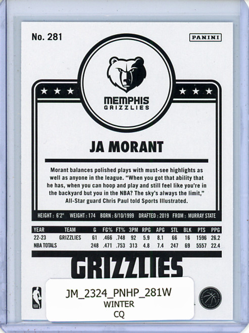 Ja Morant 2023-24 Hoops #281 Tribute Winter (CQ)