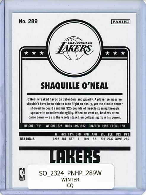 Shaquille O'Neal 2023-24 Hoops #289 Tribute Winter (CQ)