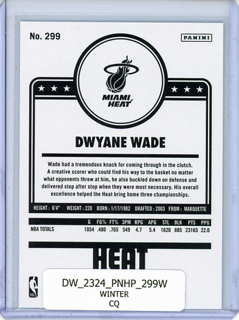 Dwyane Wade 2023-24 Hoops #299 Tribute Winter (CQ)