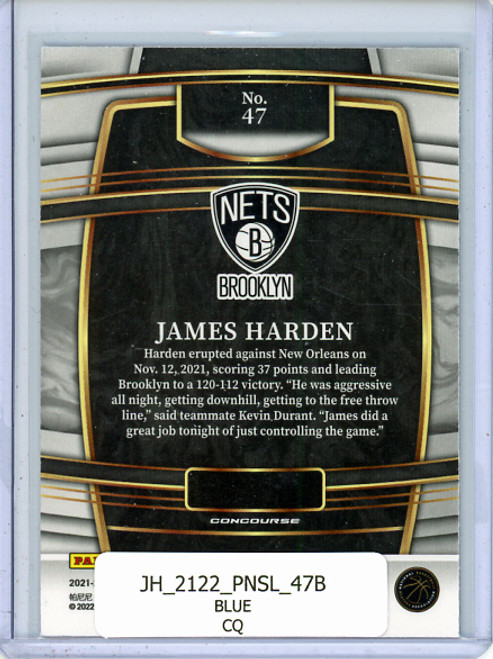 James Harden 2021-22 Select #47 Concourse Blue (CQ)