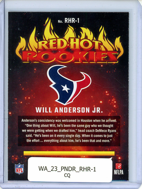 Will Anderson Jr. 2023 Donruss, Red Hot Rookies #RHR-1 (CQ)