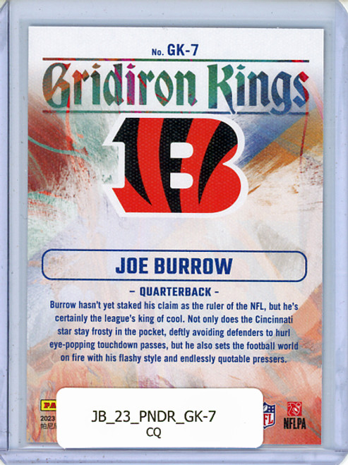 Joe Burrow 2023 Donruss, Gridiron Kings #GK-7 (CQ)