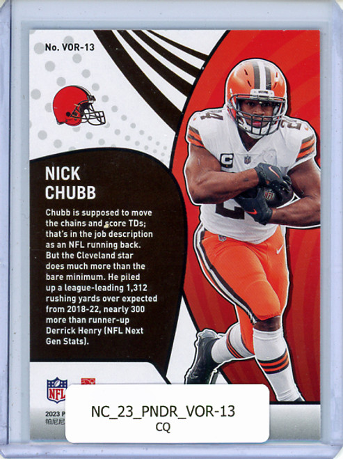 Nick Chubb 2023 Donruss, Vortex #VOR-13 (CQ)