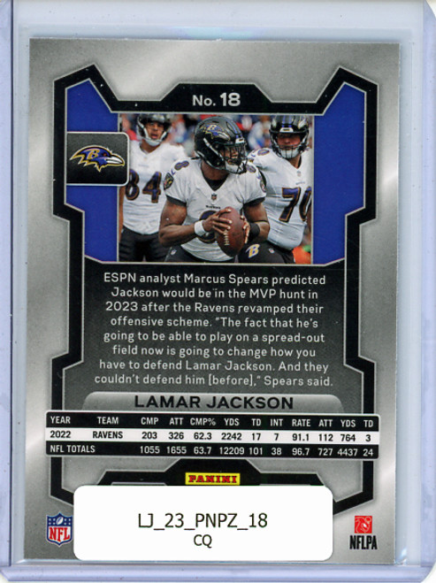 Lamar Jackson 2023 Prizm #18 (CQ)