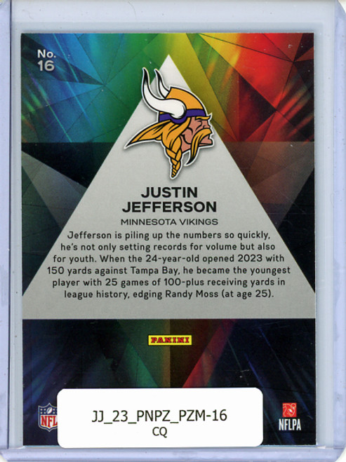 Justin Jefferson 2023 Prizm, Prizmatic #16 (CQ)