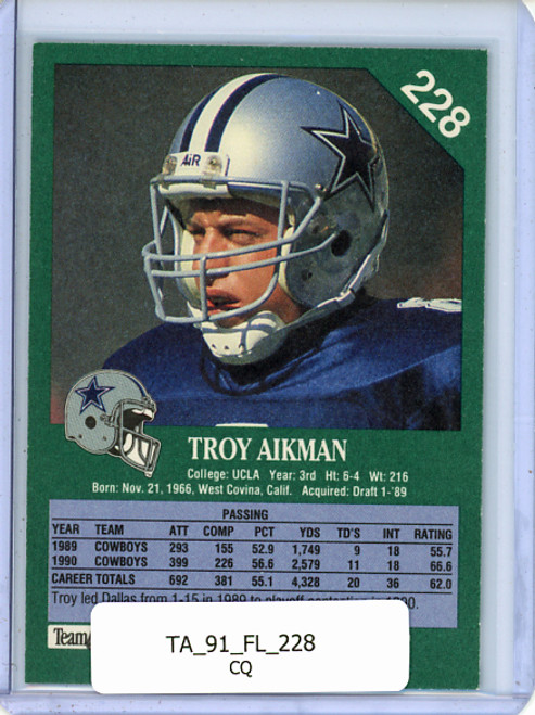 Troy Aikman 1991 Fleer #228 (CQ)
