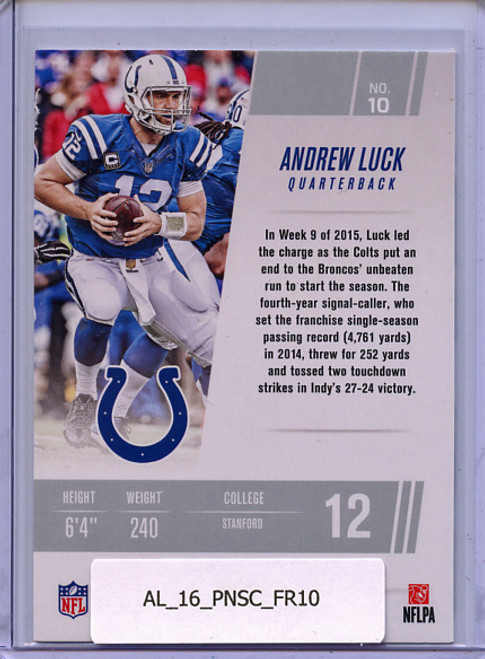 Andrew Luck 2016 Score, Franchise #10