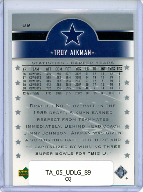 Troy Aikman 2005 Legends #89 (CQ)